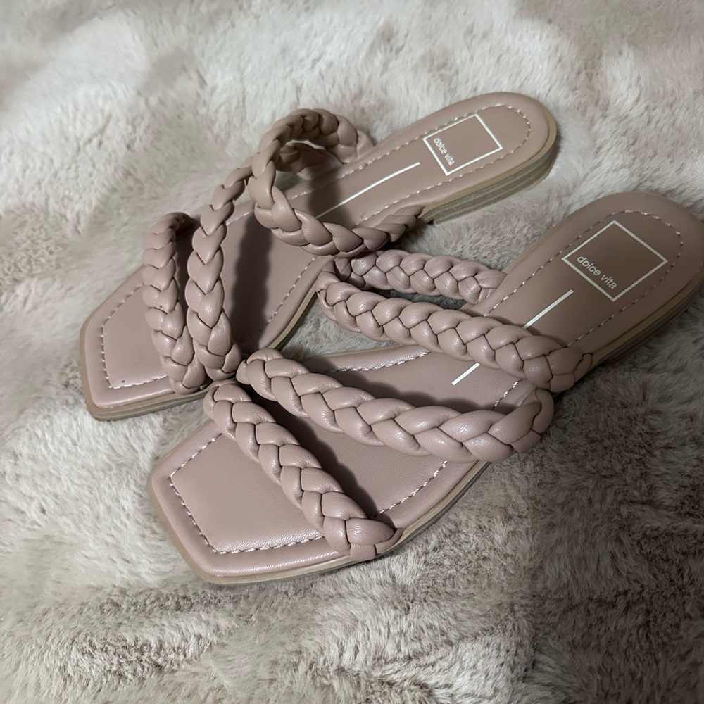 Dolce Vita Braided Sandals in Tan 7